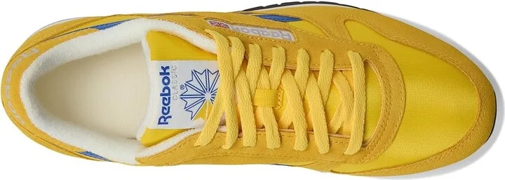 Reebok Lifestyle Classic Leather Shoes Golden Haze/Optimum Blue/Chalk : Men's 8.5 - Women's 10 Medium - Image 2