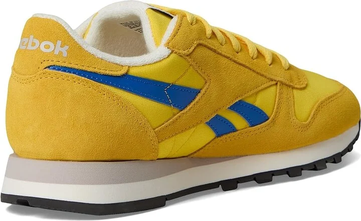 Reebok Lifestyle Classic Leather Shoes Golden Haze/Optimum Blue/Chalk : Men's 8.5 - Women's 10 Medium - Image 4