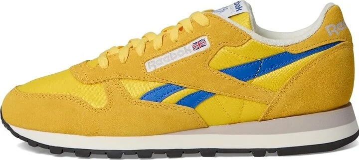 Reebok Lifestyle Classic Leather Shoes Golden Haze/Optimum Blue/Chalk : Men's 8.5 - Women's 10 Medium - Image 6
