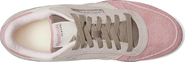 Reebok Lifestyle Classic Leather Shoes Sand/Hazy Grey/Dusty Rose : Men's 9.5 - Women's 11 Medium, Synthetic/Suede/Leather - Image 2