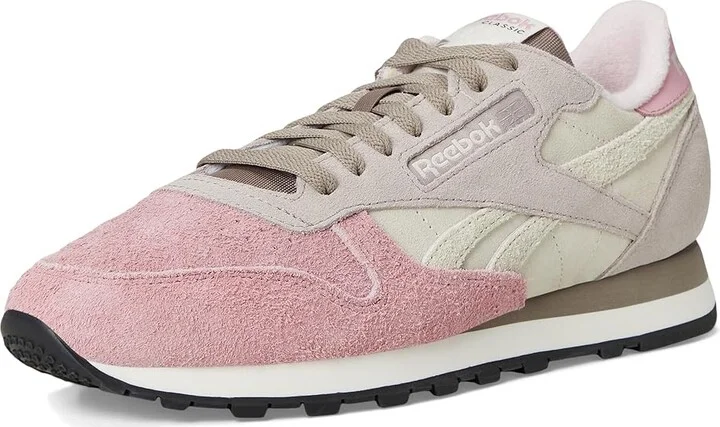 Reebok Lifestyle Classic Leather Shoes Sand/Hazy Grey/Dusty Rose : Men's 9.5 - Women's 11 Medium, Synthetic/Suede/Leather - Image 5