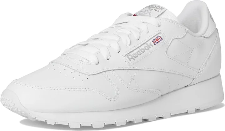 Reebok Lifestyle Classic Leather Shoes White/Pure Grey 1 : Men's 3.5 - Women's 5 Medium, Synthetic/Suede/Leather - Image 5