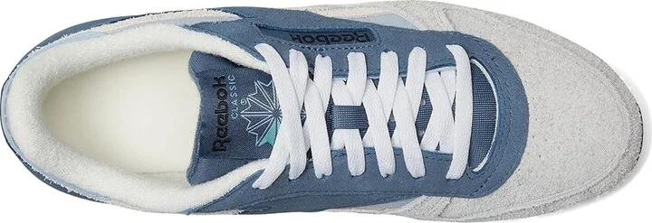 Reebok Lifestyle Classic Leather Shoes Y2K Blue/Shadow/Grey : Men's 10.5 - Women's 12 Medium, Synthetic/Suede/Leather - Image 2