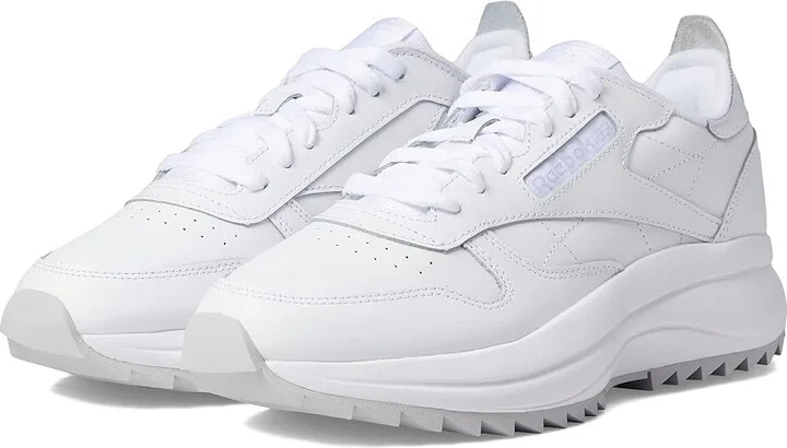 Reebok Lifestyle Classic Leather SP Extra Women's Shoes White/Light Grey/Lucid Lilac : 8.5 B - Medium, Leather/Synthetic