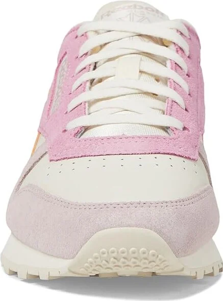 Reebok Lifestyle Classic Leather Women's Classic Shoes Bone/Peach Glow/Ash Lilac : 8 B - Medium - Image 5