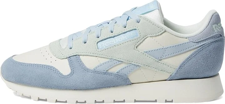 Reebok Lifestyle Classic Leather Women's Classic Shoes Chalk/Pale Blue/Vintage Blue : 5 B - Medium - Image 6