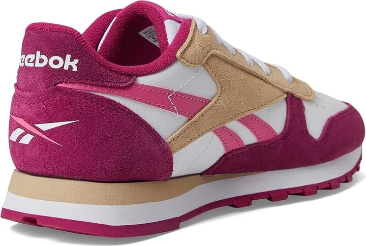 Reebok Lifestyle Classic Leather Women's Classic Shoes White/True Pink/Very Berry : 9.5 B - Medium - Image 4