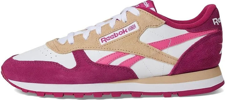 Reebok Lifestyle Classic Leather Women's Classic Shoes White/True Pink/Very Berry : 9.5 B - Medium - Image 6