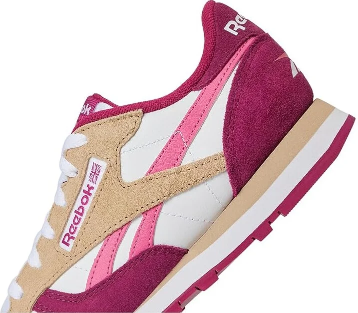 Reebok Lifestyle Classic Leather Women's Classic Shoes White/True Pink/Very Berry : 9.5 B - Medium - Image 7