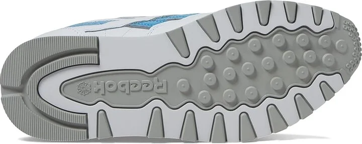 Reebok Lifestyle Classic Leather x Angel Reese Women's Classic Shoes Silver/Always Blue/White : 7 B - Medium - Image 3