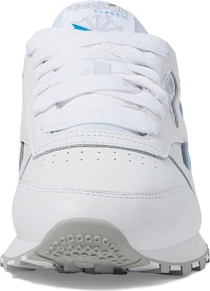 Reebok Lifestyle Classic Leather x Angel Reese Women's Classic Shoes Silver/Always Blue/White : 7 B - Medium - Image 5