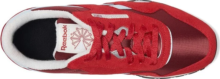 Reebok Lifestyle Classic Nylon Men's Shoes Classic Burgundy/Flash Red/Glass Blue : 7 D - Medium, Leather - Image 2