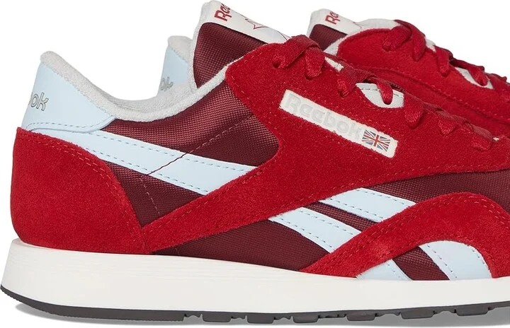 Reebok Lifestyle Classic Nylon Men's Shoes Classic Burgundy/Flash Red/Glass Blue : 7 D - Medium, Leather - Image 7