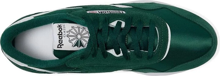 Reebok Lifestyle Classic Nylon Men's Shoes Collegiate Green/Collegiate Green/White : 7.5 D - Medium, Leather - Image 2