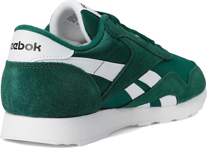 Reebok Lifestyle Classic Nylon Men's Shoes Collegiate Green/Collegiate Green/White : 7.5 D - Medium, Leather - Image 4