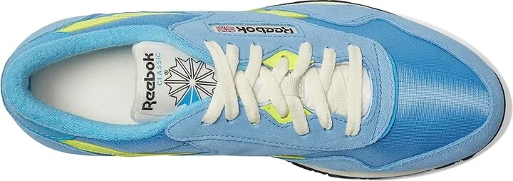 Reebok Lifestyle Classic Nylon Men's Shoes Essential Blue/Solar Acid Yellow/Chalk : 10 D - Medium, Leather - Image 2