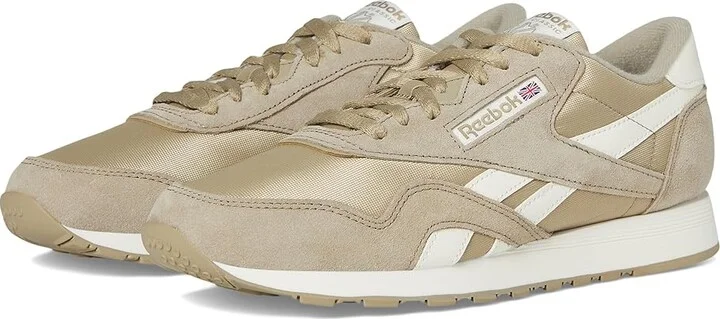 Reebok Lifestyle Classic Nylon Men's Shoes Mushroom/Mushroom/Chalk : 6 D - Medium, Leather