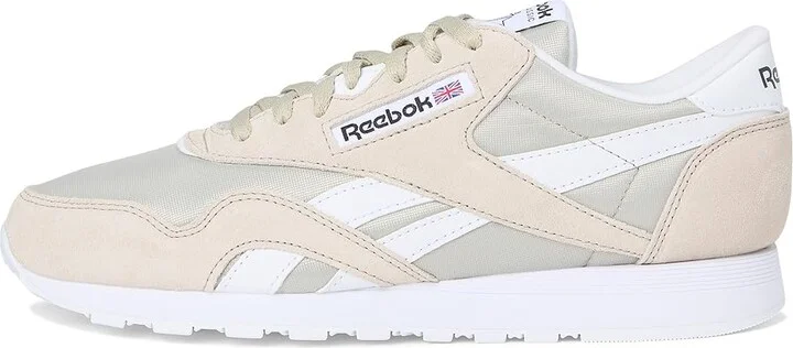 Reebok Lifestyle Classic Nylon Men's Shoes Sport Beige/Sport Beige/White : 11.5 D - Medium, Leather - Image 6