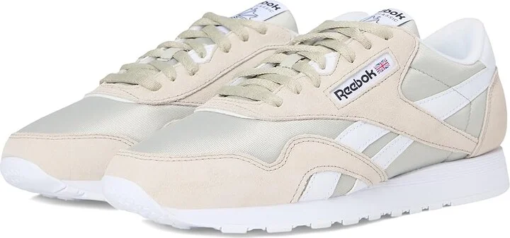 Reebok Lifestyle Classic Nylon Men's Shoes Sport Beige/Sport Beige/White : 11.5 D - Medium, Leather