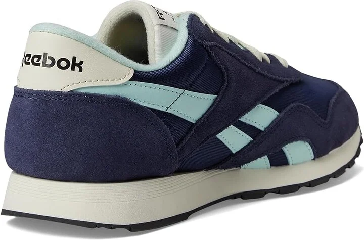 Reebok Lifestyle Classic Nylon Men's Shoes Vector Navy/Glitch Aqua/Vintage Chalk : 3 D - Medium, Leather - Image 4