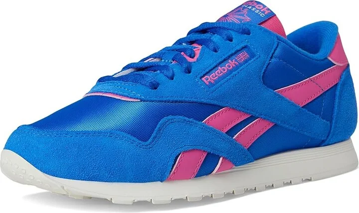 Reebok Lifestyle Classic Nylon Women's Classic Shoes Optimum Blue/True Pink/Chalk : 10.5 B - Medium, Textile - Image 5
