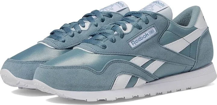 Reebok Lifestyle Classic Nylon Women's Classic Shoes Soft Slate/Soft Slate/White : 11 B - Medium, Textile