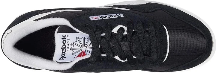 Reebok Lifestyle Classic Nylon Women's Shoes Black/White : 6.5 B - Medium, Leather/Suede/Textile - Image 2