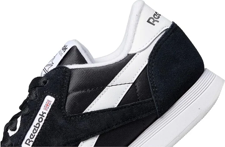 Reebok Lifestyle Classic Nylon Women's Shoes Black/White : 6.5 B - Medium, Leather/Suede/Textile - Image 4