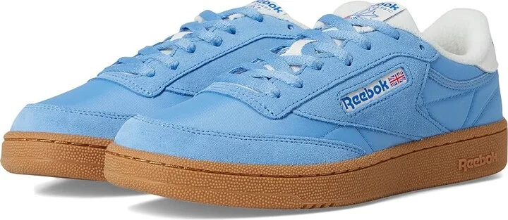 Reebok Lifestyle Club C 85 Shoes Essential Blue/Chalk/Gum : Men's 6 - Women's 7.5 Medium, Leather