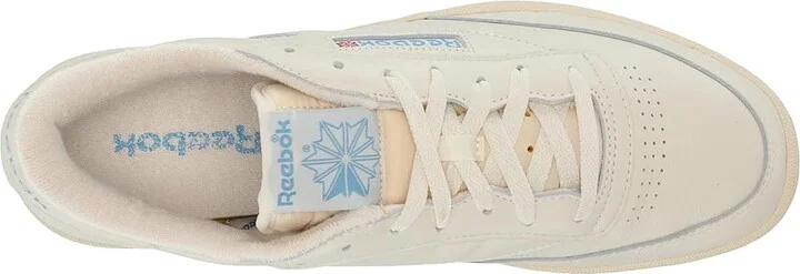 Reebok Lifestyle Club C 85 Vintage Athletic Shoes Chalk/Alabaster/Essential Blue : Men's 7.5 - Women's 9 Medium, Leather - Image 2
