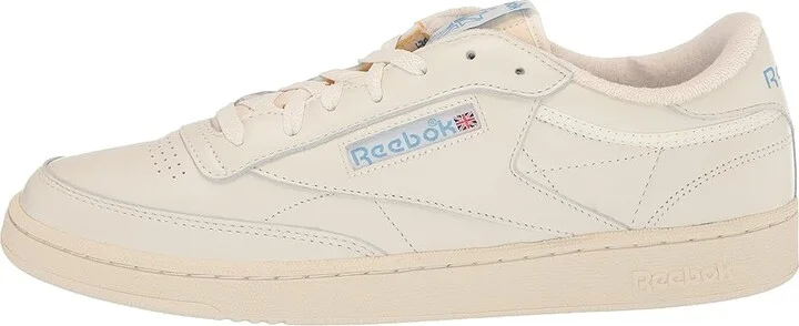 Reebok Lifestyle Club C 85 Vintage Athletic Shoes Chalk/Alabaster/Essential Blue : Men's 7.5 - Women's 9 Medium, Leather - Image 4