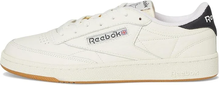 Reebok Lifestyle Club C 85 Vintage Athletic Shoes Chalk/Black/Gum : Men's 5 - Women's 6.5 Medium, Leather - Image 6