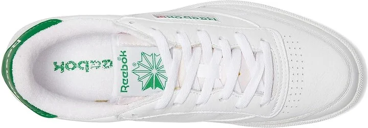 Reebok Lifestyle Club C 85 Vintage Athletic Shoes Footwear White/Glen Green/Rbk Rubber Gum1 : Men's 3.5 - Women's 5 Medium, Leather - Image 2