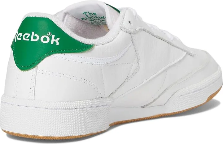 Reebok Lifestyle Club C 85 Vintage Athletic Shoes Footwear White/Glen Green/Rbk Rubber Gum1 : Men's 3.5 - Women's 5 Medium, Leather - Image 4