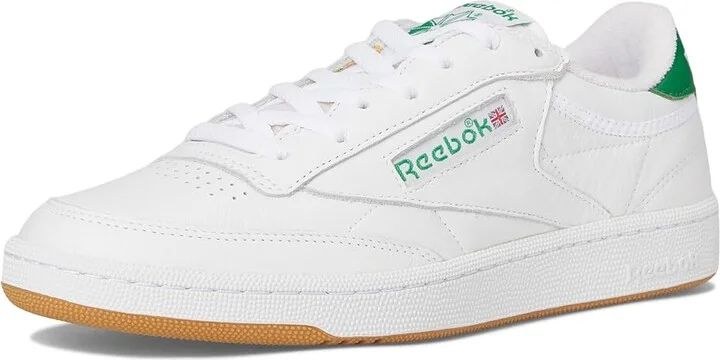Reebok Lifestyle Club C 85 Vintage Athletic Shoes Footwear White/Glen Green/Rbk Rubber Gum1 : Men's 3.5 - Women's 5 Medium, Leather - Image 5