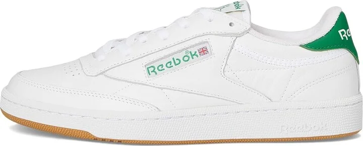 Reebok Lifestyle Club C 85 Vintage Athletic Shoes Footwear White/Glen Green/Rbk Rubber Gum1 : Men's 3.5 - Women's 5 Medium, Leather - Image 6