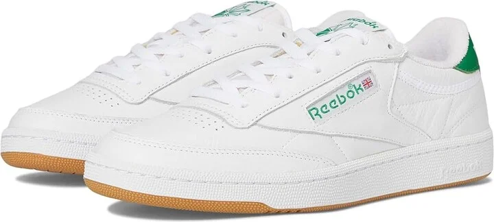 Reebok Lifestyle Club C 85 Vintage Athletic Shoes Footwear White/Glen Green/Rbk Rubber Gum1 : Men's 3.5 - Women's 5 Medium, Leather