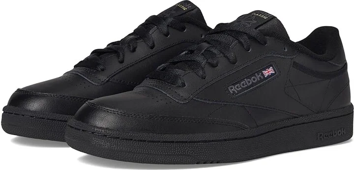 Reebok Lifestyle Club C 85 Vintage Athletic Shoes Int/Black/Charcoal : Men's 3.5 - Women's 5 Medium, Leather
