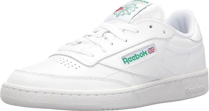 Reebok Lifestyle Club C 85 Vintage Athletic Shoes Int/White/Green : Men's 7 - Women's 8.5 Medium, Leather - Image 2