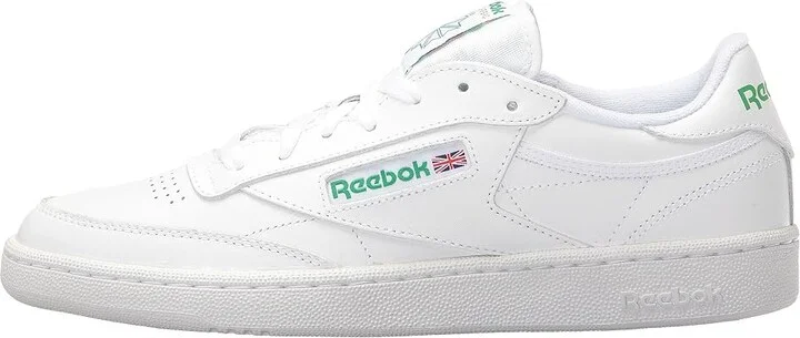 Reebok Lifestyle Club C 85 Vintage Athletic Shoes Int/White/Green : Men's 7 - Women's 8.5 Medium, Leather - Image 7