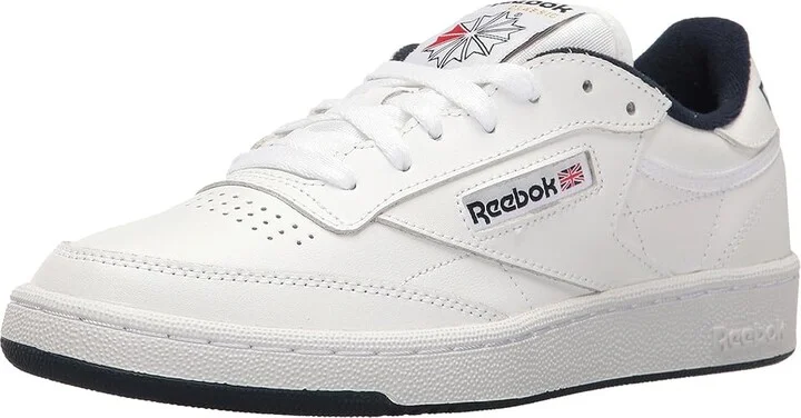 Reebok Lifestyle Club C 85 Vintage Athletic Shoes Int/White/Navy : Men's 10.5 - Women's 12 Medium, Leather - Image 2