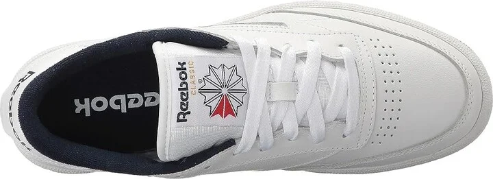 Reebok Lifestyle Club C 85 Vintage Athletic Shoes Int/White/Navy : Men's 10.5 - Women's 12 Medium, Leather - Image 3