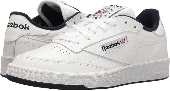 Reebok Lifestyle Club C 85 Vintage Athletic Shoes Int/White/Navy : Men's 10.5 - Women's 12 Medium, Leather