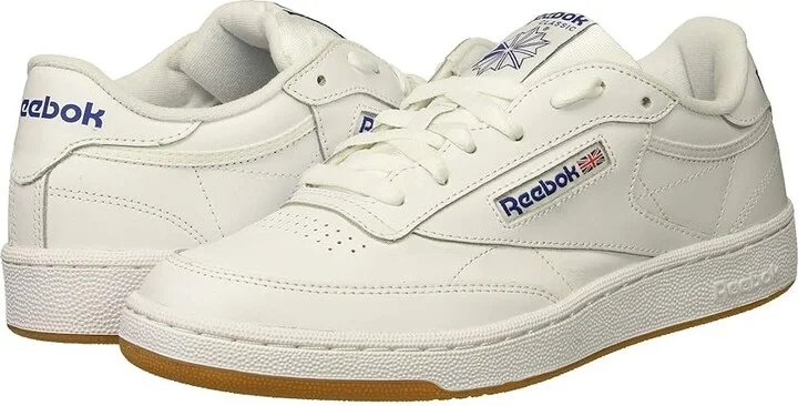 Reebok Lifestyle Club C 85 Vintage Athletic Shoes Int/White/Royal/Gum : Men's 13 - Women's 14.5 Medium, Leather