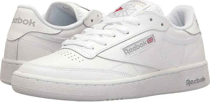 Reebok Lifestyle Club C 85 Vintage Athletic Shoes Int/White/Sheer Grey : Men's 12 - Women's 13.5 Medium, Leather