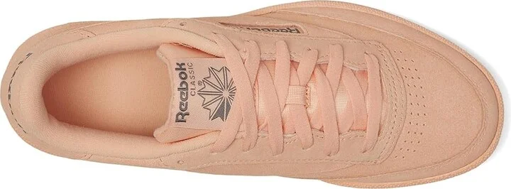 Reebok Lifestyle Club C 85 Vintage Athletic Shoes Peach Glow/Peach Glow/Grey : Men's 9.5 - Women's 11 Medium, Leather - Image 2