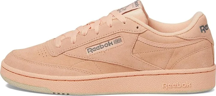Reebok Lifestyle Club C 85 Vintage Athletic Shoes Peach Glow/Peach Glow/Grey : Men's 9.5 - Women's 11 Medium, Leather - Image 6