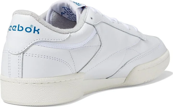 Reebok Lifestyle Club C 85 Vintage Athletic Shoes White/Chalk/Vector Blue : Men's 7 - Women's 8.5 Medium, Leather - Image 4