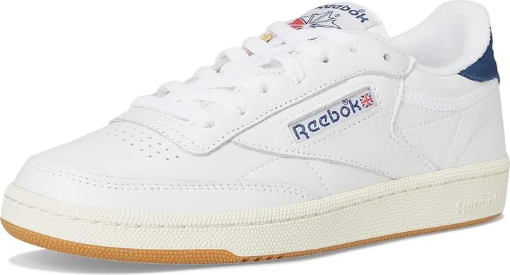 Reebok Lifestyle Club C 85 Vintage Women's Snow Shoes Footwear White/Batik Blue/Chalk : 8 B - Medium, Leather - Image 5