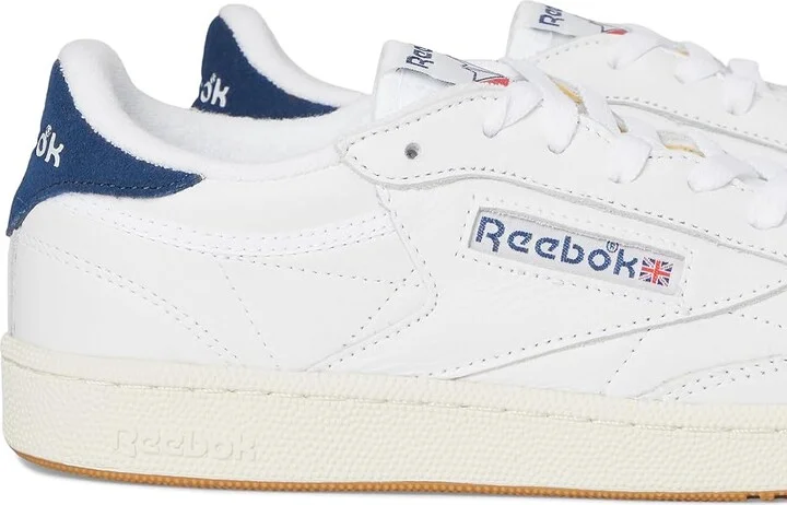 Reebok Lifestyle Club C 85 Vintage Women's Snow Shoes Footwear White/Batik Blue/Chalk : 8 B - Medium, Leather - Image 7